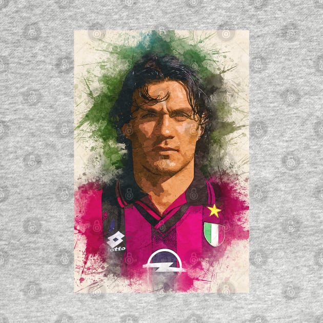 Paolo Maldini Portrait by Naumovski